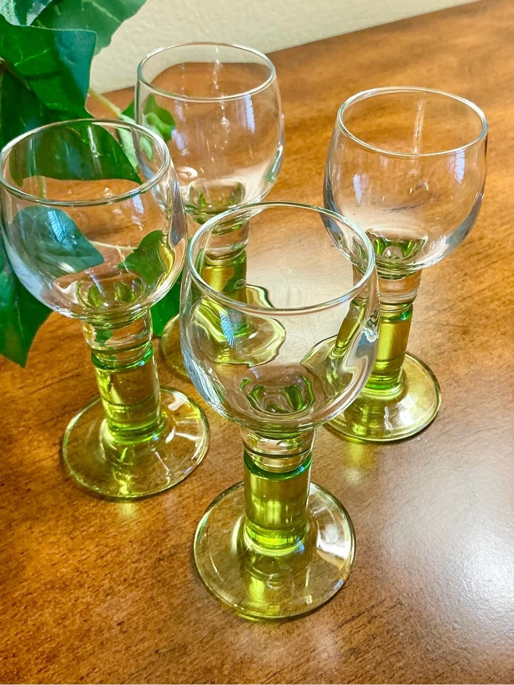 Classic Italian Vintage Bormiolo Rocco Limoncino Cordial Glasses-set of 4